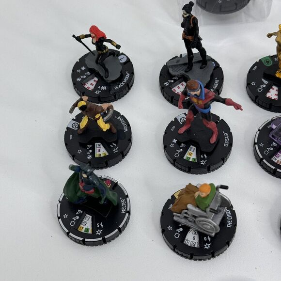 Heroclix Marvel/DC Lot Figures 17 Cards 10, 1 Token Wolverine The Chief Polaris - Picture 10 of 11